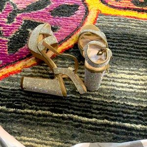 Four and a half inch glitter heel